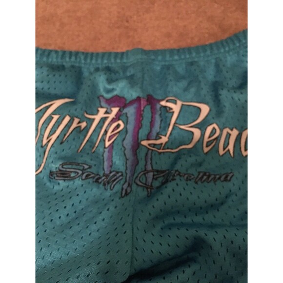 EXIST Women's Juniors Mesh Mini Shorts MYRTLE BEACH South Carolina Size L Blue - Picture 8 of 12